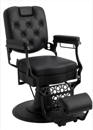Modish Black Luxury Barber Chair – Classic Edition