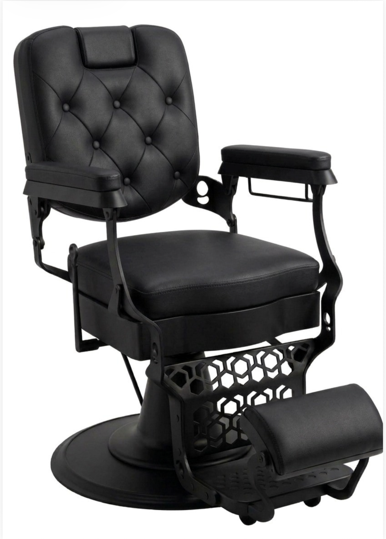 Modish Black Luxury Barber Chair – Classic Edition