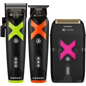 Gamma+ Xceed Barber Bundle – Clipper, Trimmer & Foil Shaver